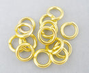Bulk Package 200 Gold Plated Open Jump Rings 8mm x 1.5mm, 15 gauge wire  jum0062b