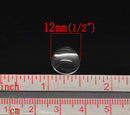 10 SMALL Clear Glass Domed Cabochons  12mm or 1/2" inch for Bottlecaps, Pendants, Jewelry Making,  Scrapbooking cab0083a