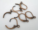 60 Antiqued COPPER PLATED Metal Lever Back Earrings Ear Wires (30 pairs)  fin0294