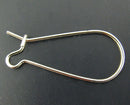 250 bulk Antiqued Silver Tone Metal Kidney Earrings Ear Wires (125 pairs) fin0152b