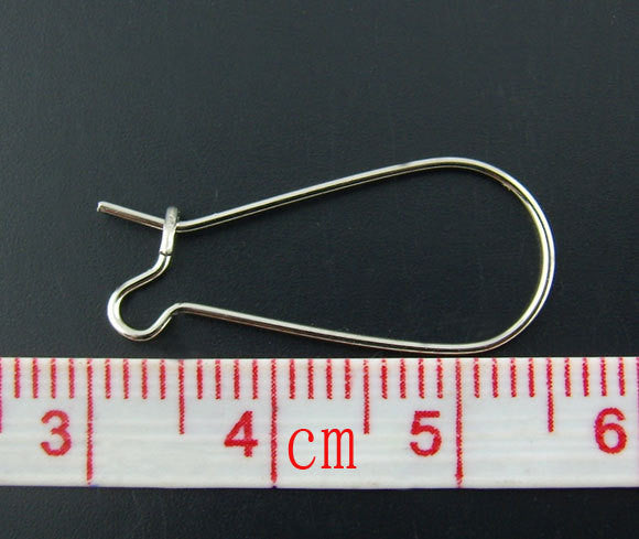250 bulk Antiqued Silver Tone Metal Kidney Earrings Ear Wires (125 pairs) fin0152b