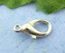 100 pcs Antiqued SILVER Tone Lobster Clasps . 12mm x 6mm  fcl0036