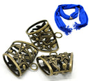 2 Bronze Tone Scarf Bail  Charm Hangers FBA0021