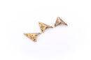 10 Antiqued Distressed Gold Metal Triangle Geometric Link Connector Charms chg0041