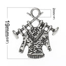 10 Silver Metal KNITTING Sweater Charm Pendants chs0518