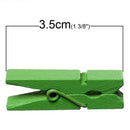 50 bulk package Small Painted Wood Clothespin Clip Findings, SPRING GREEN  fin0242
