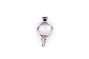 WEDDING ENGAGEMENT Ring with Crystal Rhinestone, Sterling Silver Charm Pendant,  pms0189