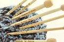 Personalized Engraved Pair of Bamboo Knitting Needles, you choose wording and font 9.0mm, US Size 13 (UK Size 00) 9" long knt0004