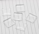 10 Clear SQUARE Glass Dome Seals 20x20mm, 3/4" for Cabochons cab0299