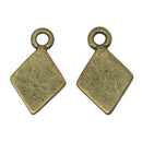 10 Bronze Plated DIAMOND Metal Stamping Blanks, 18 gauge, 1/2" x 3/8" (13x8mm) msb0276a