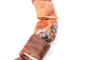 17x12mm FOSSIL STONE Rectangle Gemstone Beads, natural, full strand gaf0002