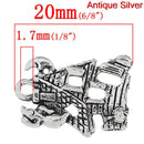 10 HAUNTED HOUSE Charms Pendants, Halloween Charms, Silver Tone Metal   chs2028