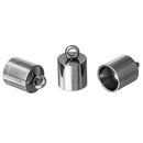 10 Stainless Steel End Caps for Kumihimo Jewelry, Leather Cord End Connectors, Bails, Bead Caps, Fits 6mm cord, fin0478