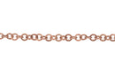 1 yard (3 feet) Copper Round Textured Cable Link Chain, links are 6mm  fch0356a