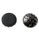 10mm MERMAID FISH SCALE Cabochons, Round Resin Metallic, gunmetal dark silver,  10 pieces, 3/8"  cab0403
