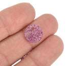 10 MAGENTA PINK GLITTER Circle Charm Blanks 1/2" Laser Cut Acrylic Disc Lca0552