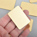 2 RECTANGLE Brass Sheet Metal Stamping Blanks, no hole, 2" x 1-3/8", 18 gauge msb0516