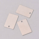 5 Stainless Steel Metal Stamping Blanks, RECTANGLE 1-1/4" x 3/4", 21 gauge, msb0536