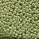 6/0 Czech Glass Seed Beads, Celadon Opaque, Round, SB6-03652, bsd0859