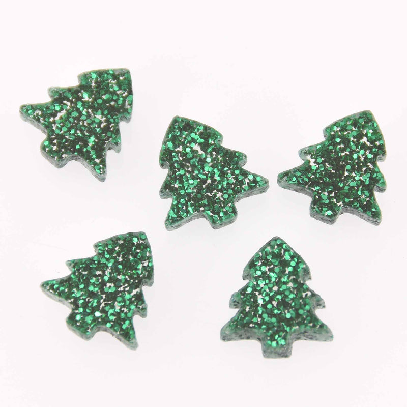 10 Laser Cut Tree Charms, acrylic laser studs, 1/2" laser shapes