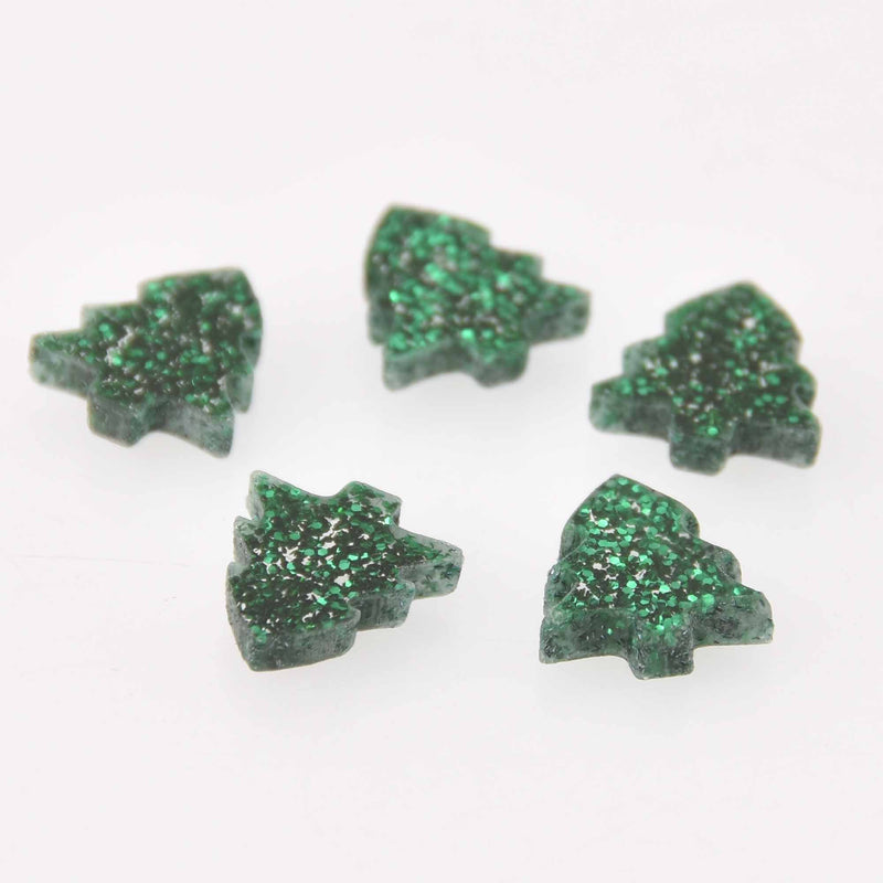 10 Laser Cut Tree Charms, acrylic laser studs, 1/2" laser shapes