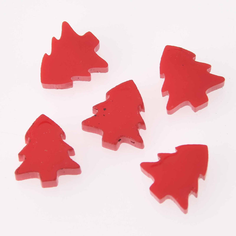 10 Laser Cut Tree Charms, acrylic laser studs, 1/2" laser shapes