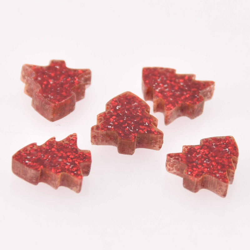 10 Laser Cut Tree Charms, acrylic laser studs, 1/2" laser shapes