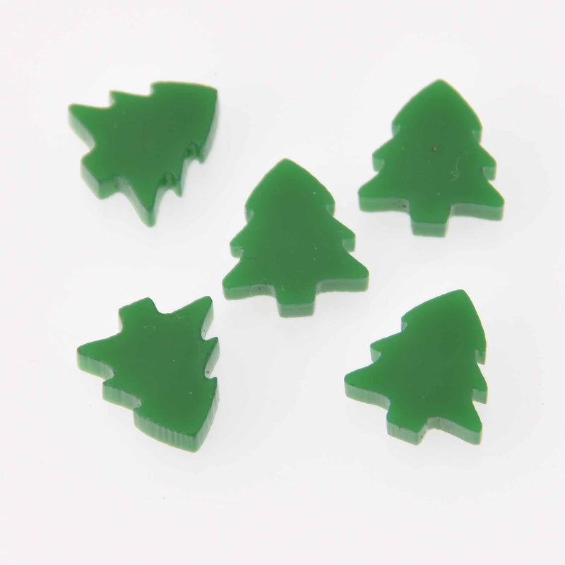 10 Laser Cut Tree Charms, acrylic laser studs, 1/2" laser shapes