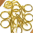 5 sets Bright Gold Toggle Clasps, large hammered metal, fcl0513