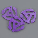 Spindle Adapter Charms, Retro 45 Record Insert1, Purple Pearl Laser Cut Acrylic, Lca0822