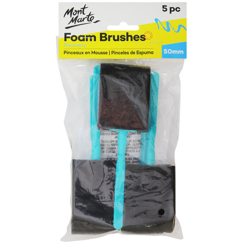 Foam Hobby Brush 2 inch, 5 pcs, MACR0022