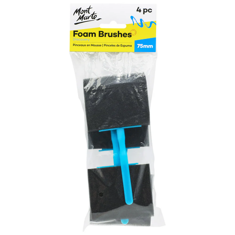 Foam Hobby Brush 3 inch, 4 pcs, MACR0023