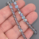 6mm Blue AB Mermaid Glass Beads, smooth round, 15.5" strand, bgl2131