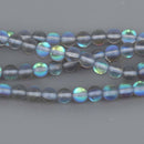6mm Blue AB Mermaid Glass Beads, smooth round, 15.5" strand, bgl2131