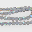 6mm Blue AB Mermaid Glass Beads, smooth round, 15.5" strand, bgl2131