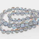 6mm Blue AB Mermaid Glass Beads, smooth round, 15.5" strand, bgl2131