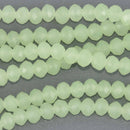4mm PASTEL GREEN Glass Crystal Rondelle Beads, 19.5" strand, bgl2136