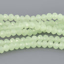 4mm PASTEL GREEN Glass Crystal Rondelle Beads, 19.5" strand, bgl2136