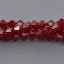 4mm Dark Siam Red Bicone Crystal Beads, Preciosa x31 beads, bgl2147