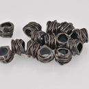 Large Gunmetal Metal Spacer Beads, large hole, bme0772