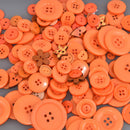 ORANGE Buttons Mixed styles and sizes 50 grams but0319