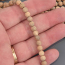 6mm Natural Sandalwood Wood Beads, Light Brown Wooden Beads, strand, bwd0024b