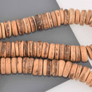 10mm Natural Coconut Wood Beads, Brown Wooden Beads, 16" strand, bwd0067