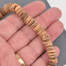 10mm Natural Coconut Wood Beads, Brown Wooden Beads, 16" strand, bwd0067