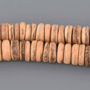 10mm Natural Coconut Wood Beads, Brown Wooden Beads, 16" strand, bwd0067
