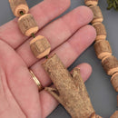 Wood Beads with Focal, graduated sizes, bwd0068