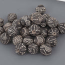 25mm African Round Beads, black, 6 beads, bwd0072