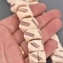 20mm African Beads, Faceted Cube Rondelle, 6 beads, bwd0076