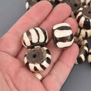 25mm African Rondelle Beads, 6 beads, bwd0077