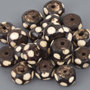 25mm African Rondelle Beads, 6 beads, bwd0078